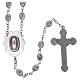 Rosary in metal Our Lady of Lourdes with Lourdes water 8x6 mm grains s2
