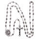 Rosary in metal Our Lady of Lourdes with Lourdes water 8x6 mm grains s4