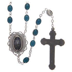 Rosary in metal Our Lady of Lourdes with Lourdes water 6x4 mm grains
