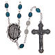 Rosary in metal Our Lady of Lourdes with Lourdes water 6x4 mm grains s1