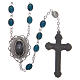 Rosary in metal Our Lady of Lourdes with Lourdes water 6x4 mm grains s2