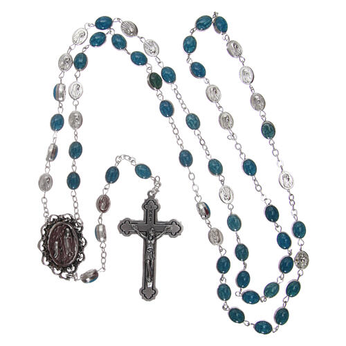Metal rosary Our Lady of Lourdes 6x4 mm 4