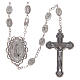 Rosary in metal Our Lady of Fatima 7x4 mm grains, antique silver effect s1