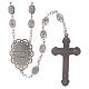 Rosary in metal Our Lady of Fatima 7x4 mm grains, antique silver effect s2