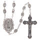 Metal rosary Fatima 7x4 mm old silver s1