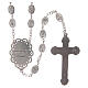 Metal rosary Fatima 7x4 mm old silver s2