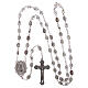 Metal rosary Fatima 7x4 mm old silver s4