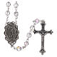 Rosary Our Lady of Fatima with Fatima soil 4x3 mm grains, crystal colour s1