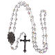 Rosary Our Lady of Fatima with Fatima soil 4x3 mm grains, crystal colour s4