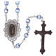 Rosary Our Lady of Fatima with Fatima soil 4x3 mm grains, blue s2
