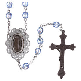 Crystal rosary Fatima soil dirt 4 mm light blue
