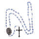 Crystal rosary Fatima soil dirt 4 mm light blue s4