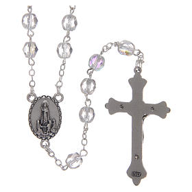 Rosary Our Lady of Fatima 4x3 mm grains, crystal colour