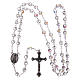 Rosary Our Lady of Fatima 4x3 mm grains, crystal colour s4