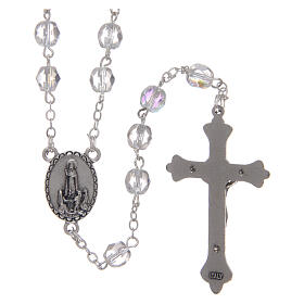 Crystal rosary Fatima 4 mm transparent