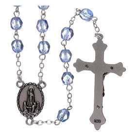 Rosary Our Lady of Fatima 4x3 mm grains, blue