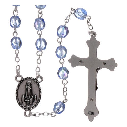 Crystal rosary Fatima 4 mm light blue 2