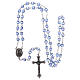 Crystal rosary Fatima 4 mm light blue s4