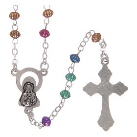 Rosary multicolored metal 2 mm
