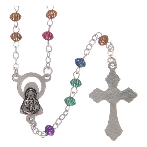 Rosary multicolored metal 2 mm 2