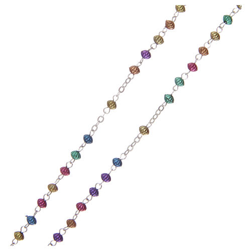 Rosary multicolored metal 2 mm 3