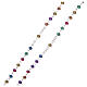 Rosary multicolored metal 2 mm s3