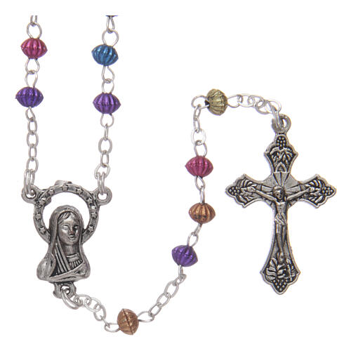 Rosary multicolored metal 2 mm with box 1