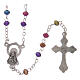 Rosary multicolored metal 2 mm with box s2