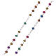 Rosary multicolored metal 2 mm with box s3