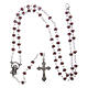 Metal rosary 3 mm with heart shaped red case s4