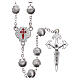 Devotional metal rosary shell shaped beads of zamak 7 mm s1