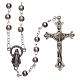 Rosary in silver-plated metal with handmade thread 5 mm s1
