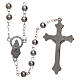 Rosary in silver-plated metal with handmade thread 5 mm s2