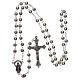 Rosary in silver-plated metal with handmade thread 5 mm s4