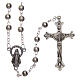 Silvery metal rosary with handmade chain 5 mm s1