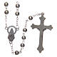 Silvery metal rosary with handmade chain 5 mm s2