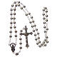 Silvery metal rosary with handmade chain 5 mm s4