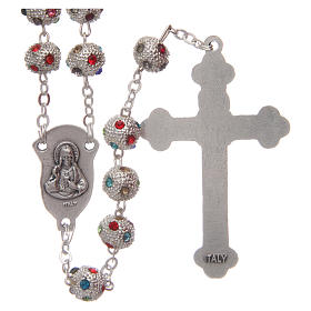 Rosary with round pavé beads 8 mm