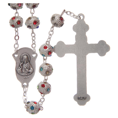 Rosary with round pavé beads 8 mm 2