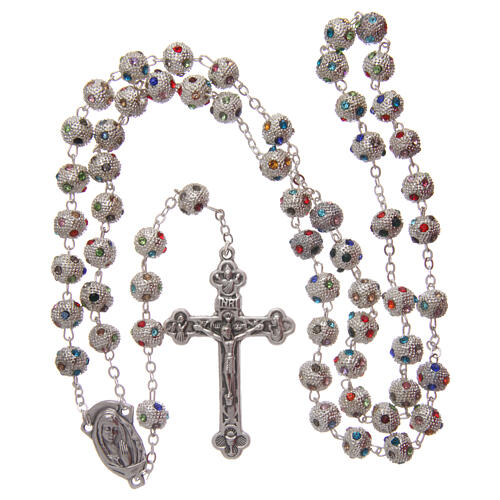 Rosary round crystal pavé beads 8 mm 4