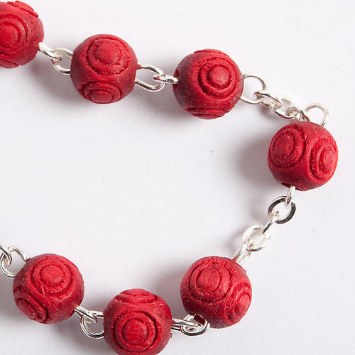 Rosenkranz Einlegearbeit, Rosa riechende Holz 3