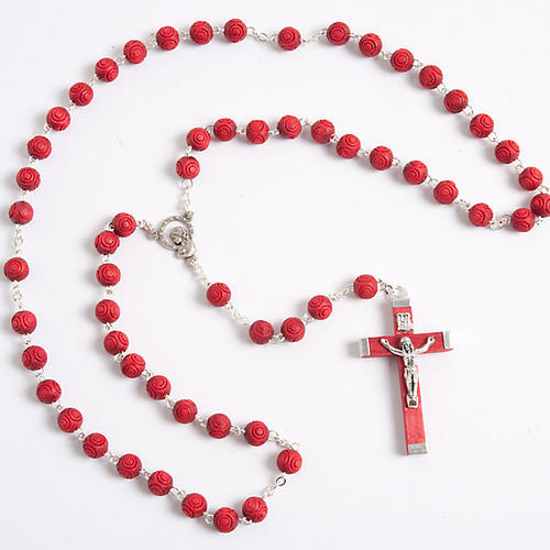 Rose-scented inlayed rosary 1