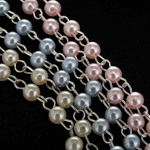 Miraculous Virgin pearl effect rosary 4