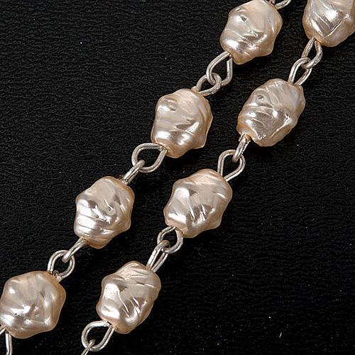 Miraculous Virgin pearl effect rosary (5x7 mm) 3