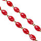 Imitation coral rosary with brass ligature, 6mm s8