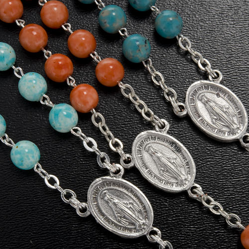 Imitation stone rosary, 6mm 2