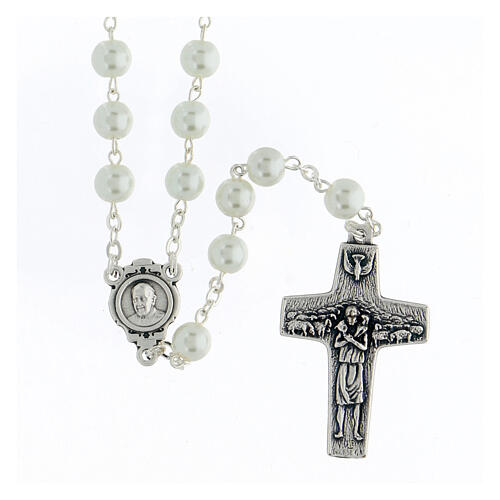 Imitation pearl rosary, Pope Francis 1