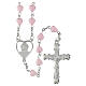 STOCK Rosario coranzoncito plástico engarce metal rosa s1