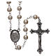 Rosary Our Lady of Lourdes 3x4 mm grains, white pearl effect s1