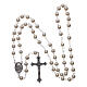 Imitation pearl rosary Lourdes 4 mm white s4